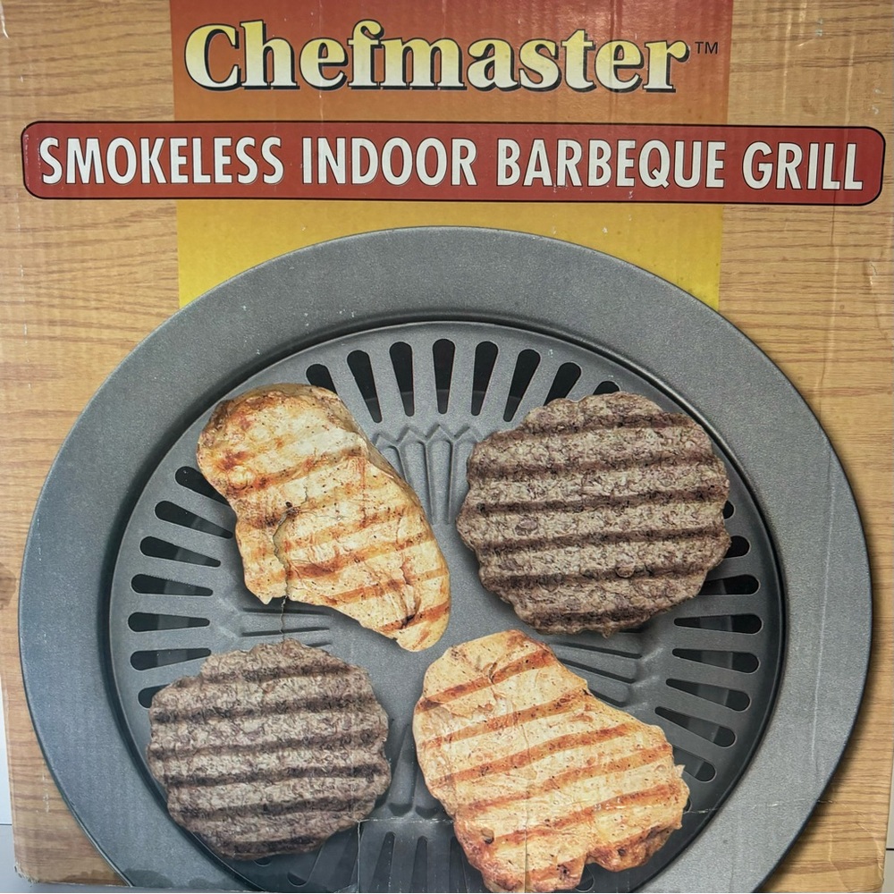 Chefmaster Smokeless Indoor Stovetop Barbeque Grill NIB